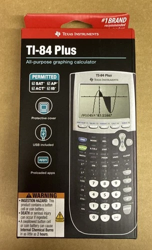 Texas Instruments TI-84 Plus Graphing Calculator - Black - NEW