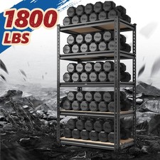 5 Tier Garage Shelving Heavy Duty 1800LBS Storage Shelves Units,28"Lx12"Wx60"H