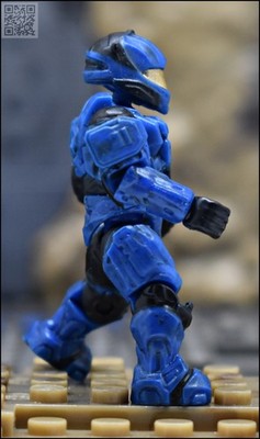 HALO MEGA BLOKS BLUE UNSC CQB SPARTAN MINI FIGURE 96965 COVENANT