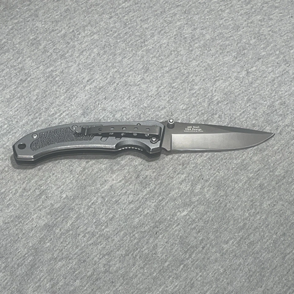 MTech USA Foldable Pocket Knife Drop Point Gunmetal Gray 440 Steel 8” Liner lock - Image 3 of 4