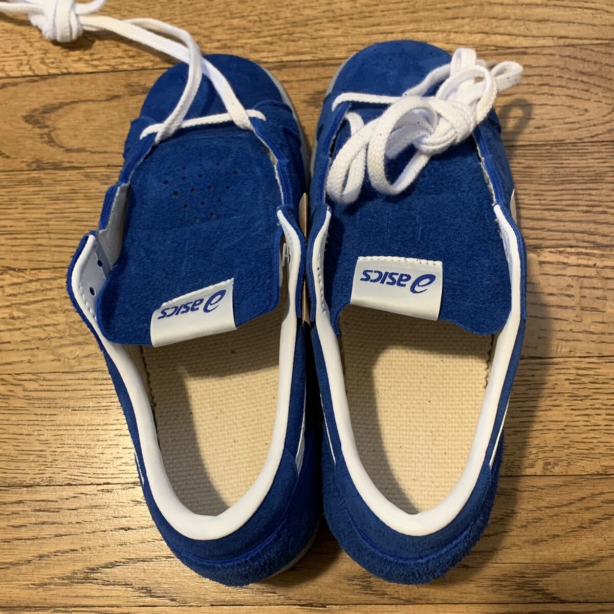 ASICS Weight Lifting Shoes TOW727-4201 Blue / White Leather ASICS Weight Lifting Shoes TOW727-4201 Blue / White Leather