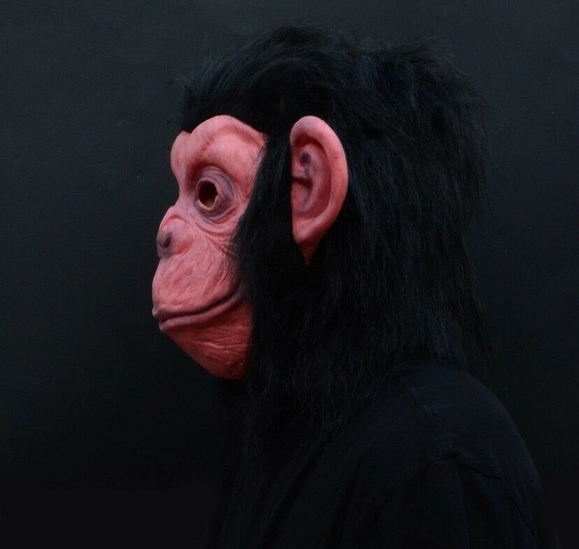 Mono Halloween Máscara Mono Gorila Realista con Pelo Adulto Foto 3 de 4