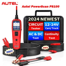 2024 12V/24V Autel PowerScan PS100 Electrical Automotive Circuit Tester Tool