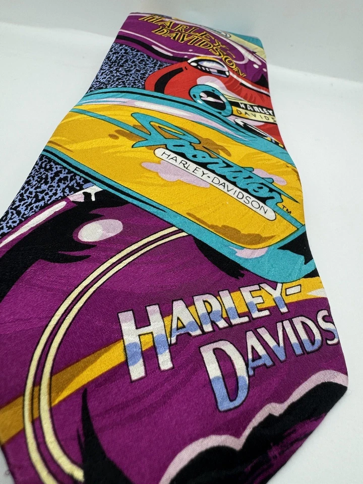 Harley Davidson Ralph Marlin Motocicletas Licencia Oficial Corbata 4” 1993 Tanques Foto 2 de 4