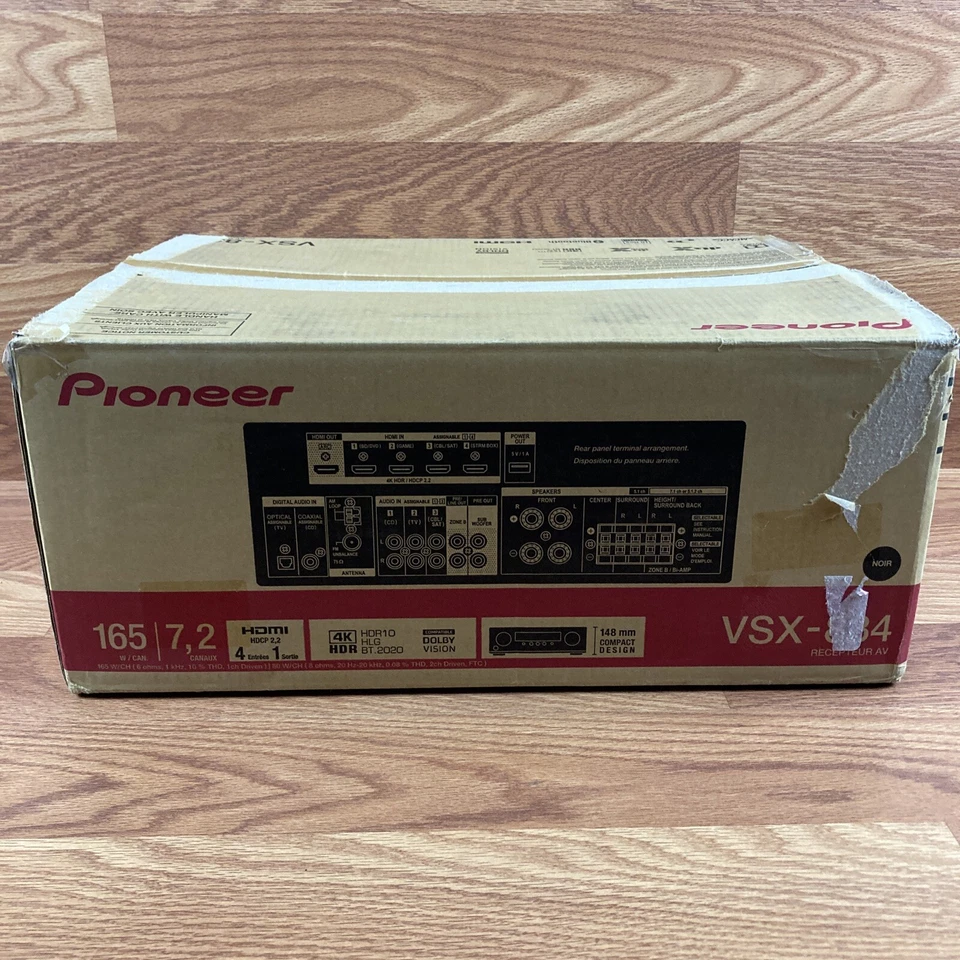 Pioneer VSX-834 AV Receiver 7.2 Channel with Box FOR PARTS NOT WORKING - Image 4 of 4