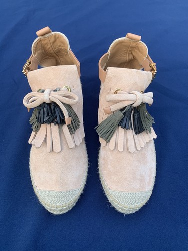 Anthropologie Intropia Kiltie Espadrille Boots Size 7. 100% Leather - Picture 5 of 15