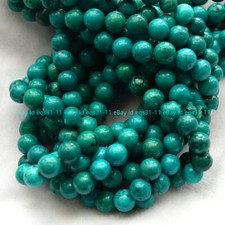 Natural Green Turquoise Round Gemstone Loose Beads 15 Inch Strand 6/8/10/12/14mm