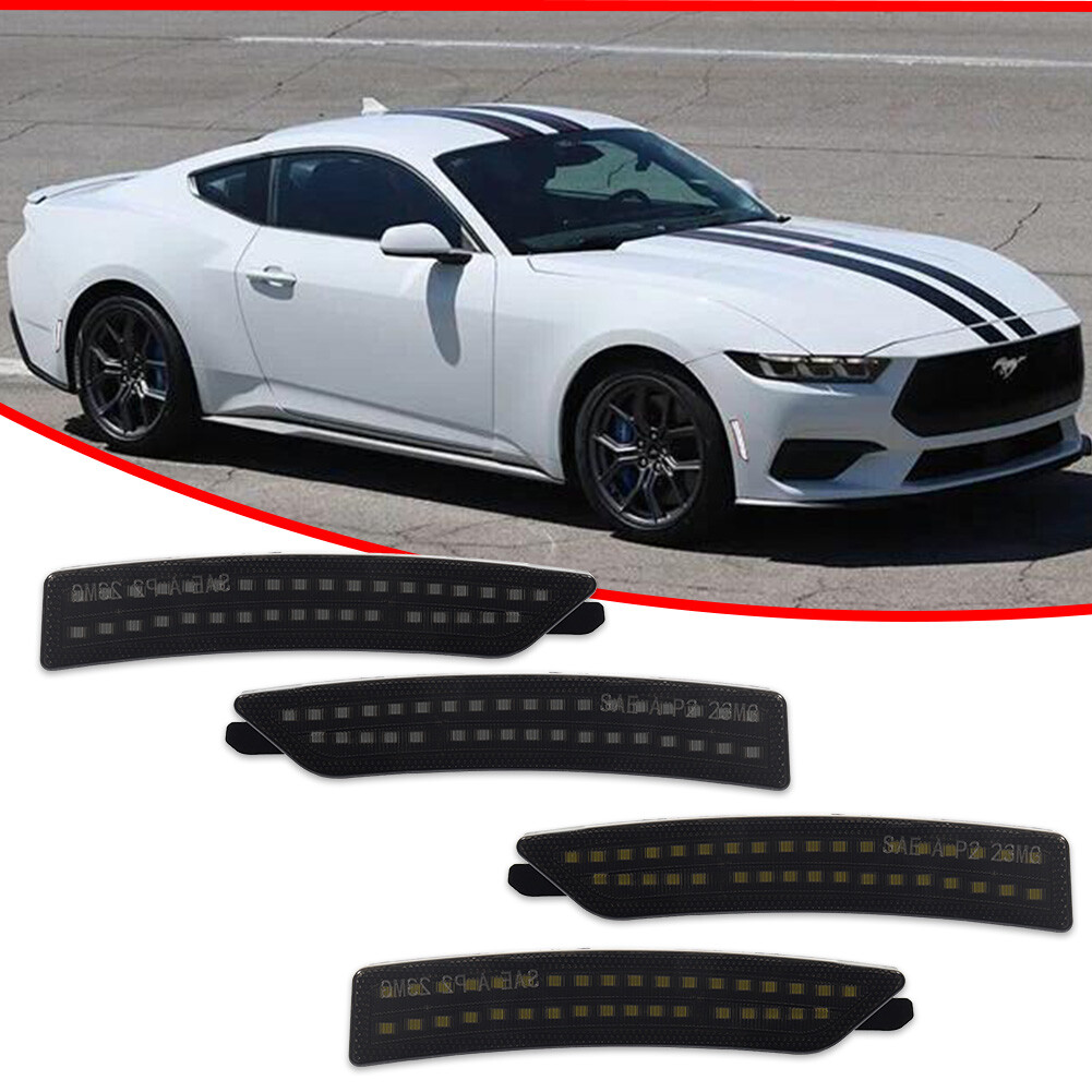Feux De Position Avant/arrière Fumés Blancs LED Pour Ford Mustang 2024-2025 - Marque AUXITO - Neufs