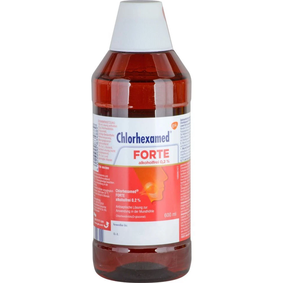 GLAXOSMITHKLINE CONSUMER HEALTHCARE CHLORHEXAMED FORTE alkoholfrei 0,2% Lösung 600 ml PZN09642869
