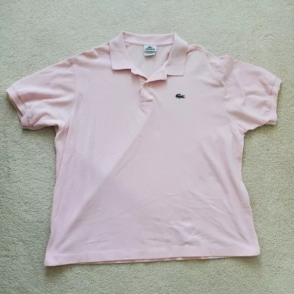 Lacoste Men s Pink Short Sleeve Polo Shirt sz7 XXL eBay