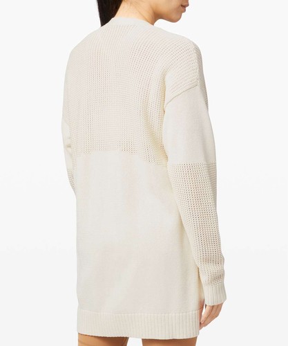 Antique White WRAP SWEATER - XS 