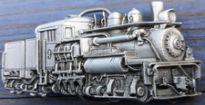 belt buckle 1983 Great American steam locomotive  9 train engine pewter 3.75"