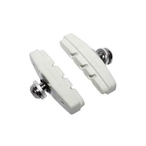 Patins de freinage de vélo blancs