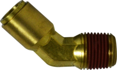 1/2'' T x 3/8'' MPT D.O.T. Brass 45dg Male Elbow Push Lock