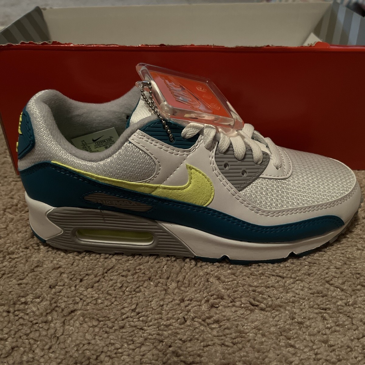 nike air max 3 white hot lime spruce