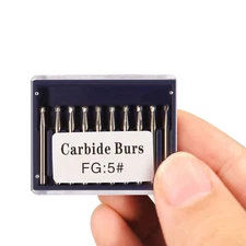 10pcs Dental Round Carbide Steel Drills Burs FG mix Bur for High Speed Handpiece