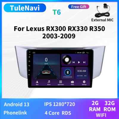 For Lexus RX300 RX330 RX350 RX400H 03-09 Car Radio Stereo Multimedia Player GPS