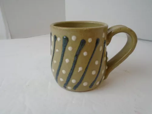 Handmade Hand Thrown Pottery Stoneware Ceramic Mug / Cup Signed  