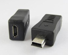 5 x Mini 5pin USB Male Plug To Micro 5pin Female USB Adapter Connector