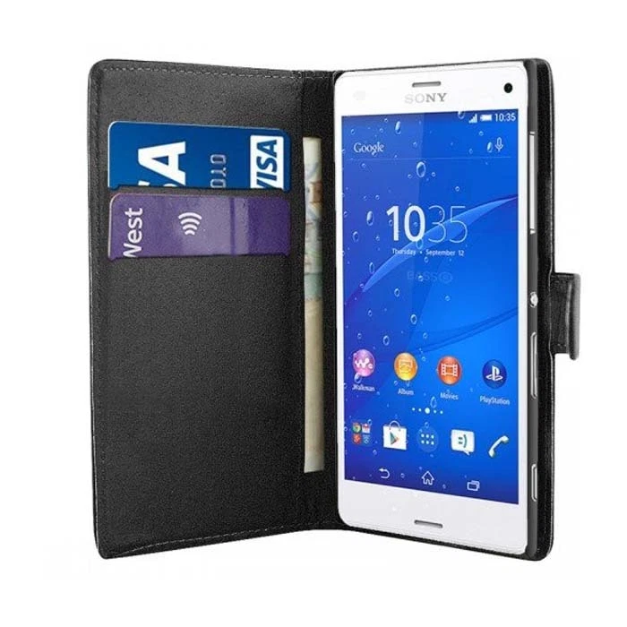 Case For Sony Xperia Z3 Compact Wallet Flip PU Leather Stand Card Slot Cover - Image 2 of 4