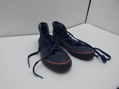 Ladies Cath Kidston navy blue spotted ankle boots size 38 (UK 5) UK