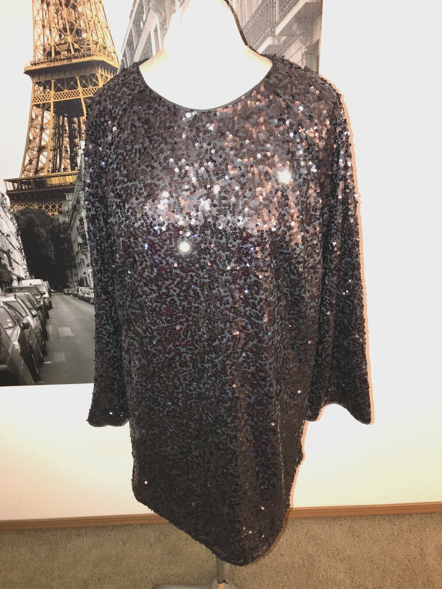 h&m short sequin dress Ladies - Dark Brown Bow-Detail Sequined Dress - Size: XXL