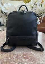 Wilson's Leather Pelle Studio Black Leather Medium Shoulder Backpack Euc! $120.