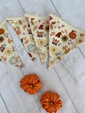 Handmade Autumn Halloween Pumpkin Gonk Fabric Bunting - Double/Single Sided