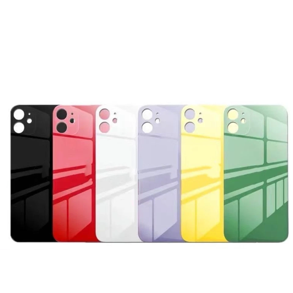 Back Glass replacement Big hole For iPhone 11 12 13 14 15 16 XR X Rear Cover Lot - Image 2 of 4