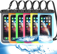 6Pcs Universal Waterproof Phone Pouch IPX8 for Iphone Samsung up to 8" Dry Case