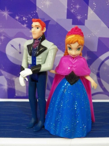 ~Disney Princess~ Frozen Anna & Prince Hans Magiclip Polly Pocket Dolls
