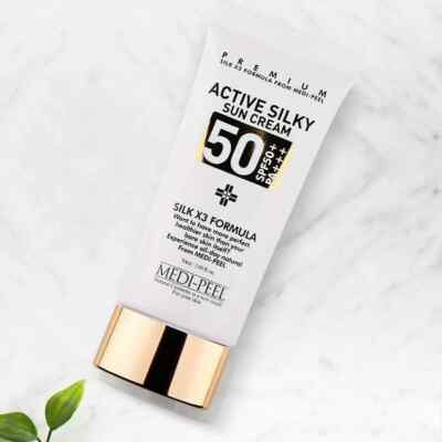 Medifeel Premium Active Silky Sun Cream SPF50+ PA+++ Peptide Waterproof 50ml