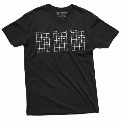 Guitar dad shirt Guitarist tee shirt guitar chords shirt Fathers Day Gift Tee - Picture 1 of 8
