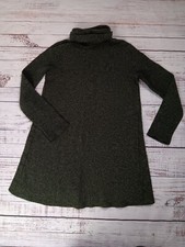 Lulus Sweater Tunic Women’s Medium Green Pullover Turtleneck Long Sleeves