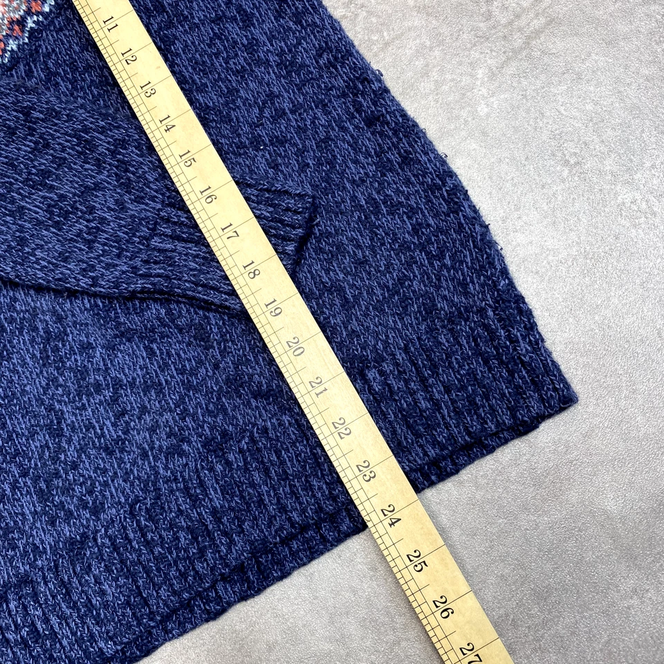 Suéter feminino L.L Bean malha gola tartaruga média peso pesado azul marinho - Imagem 4 de 4