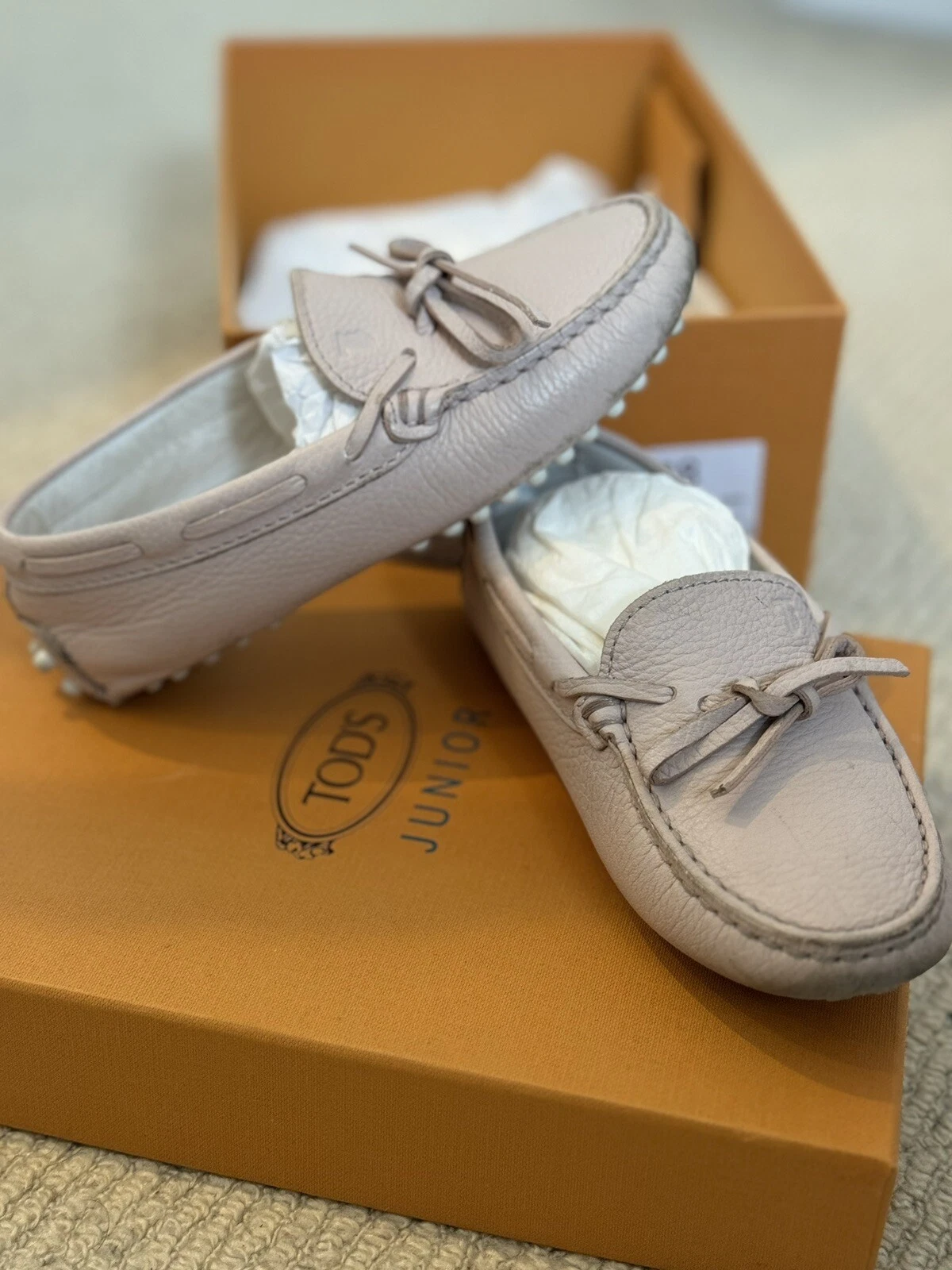 TOD’S TOD'S SCARPE GOMMINO JUNIOR ROSA PALLIDO IN PELLE taglia 28