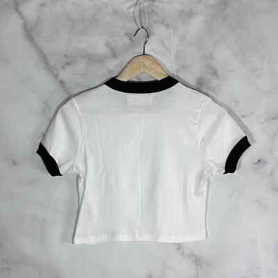 Size M - Girls Don't Cry Ringer Cropped Baby Tee | eBay