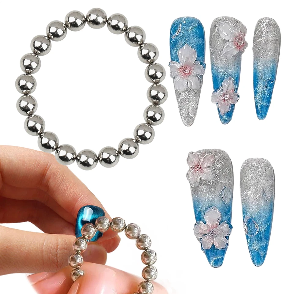 Cat Eye Nagel Magnet Perlen Katze Augengel Nagellack Magnet Perlenkugeln - Bild 3 von 4