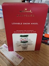 New Hallmark 2020 Lovable Snow Angel Keepsake Ornament Snowman NIB