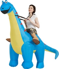 One Casa Inflatable Dinosaur Costume Riding Diplodocus T Rex Air Blow up Funny P
