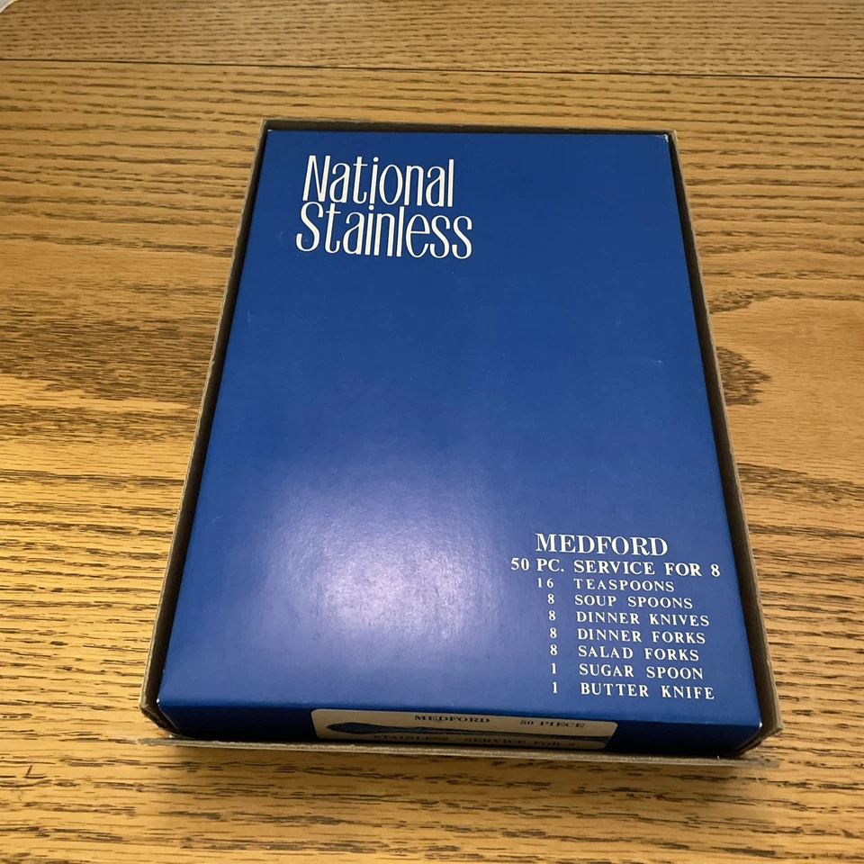 Medford 50Piece Stainless Service For 8 National Silver Company - Image 2 of 4