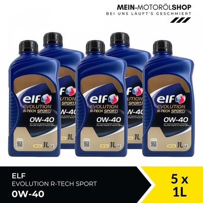 Elf Evolution R-Tech Sport 0W-40 Renault RN17 RSA Motoröl 5x1 Liter = 5 Liter