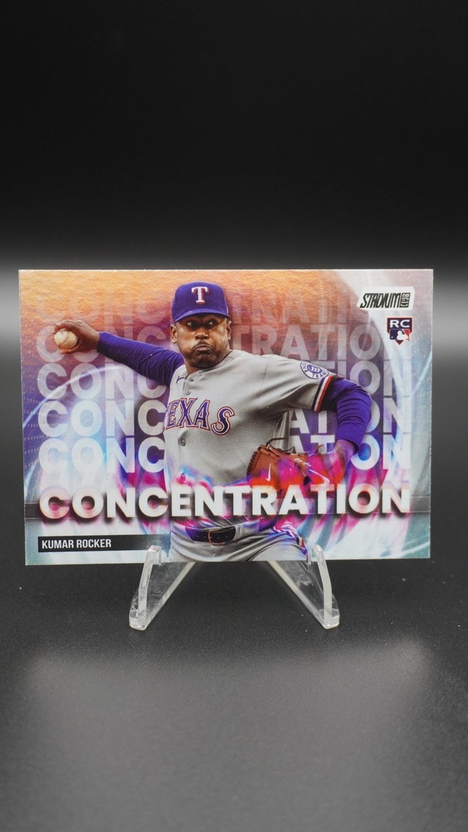 2025 TOPPS STADIUM CLUB CONCENTRATION KUMAR ROCKER #C-24 RC TEXAS RANGERS