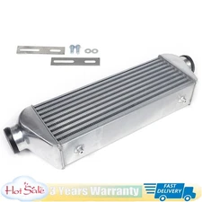 3 Inch Inlet Outlet  Aluminum Polished Turbo Intercooler Front Mounted Universal