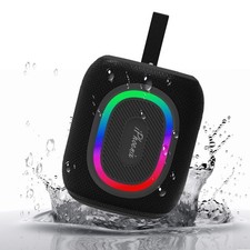 Portable Bluetooth Speaker with Dynamic RGB Party Lights  Enhanced Deep Bass...