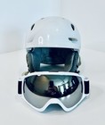 Smith Voyage Ski/ Boarding Helmet & Goggle Combo, Pearl White, Size: MEDIUM