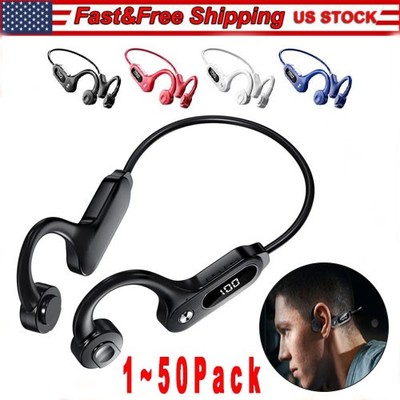 Bluetooth 5.3 Conduction Headphones Wireless Outdoor Sport Headset Earbuds Lot