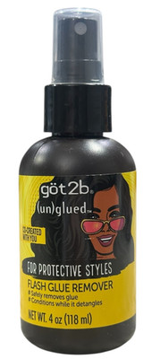 Got2b Unglued Flash Glue Wig Remover 4oz, For Protective Styles