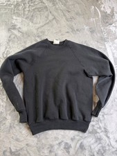 Lee Midweight Cotton Blend Men's Sweatshirt M Black Raglan Sleeves