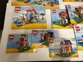 (25) Mixed LEGO CREATOR City Town Racecar 7346 5766 4956 Instruction Manuals Lot